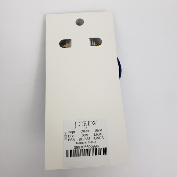 j. crew orb hoop earrings brilliant sapphire blue - Picture 4 of 4